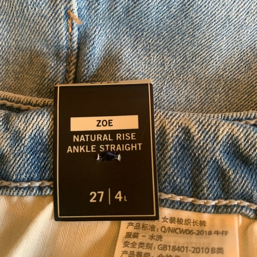 ABERCROMBIE & FITCH Zoe Natural Rise Ankle Straight Jean 27 LONG - Picture 11 of 12